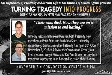 Mothers touched by tragedy to share their anti-hazing message at KSU - News